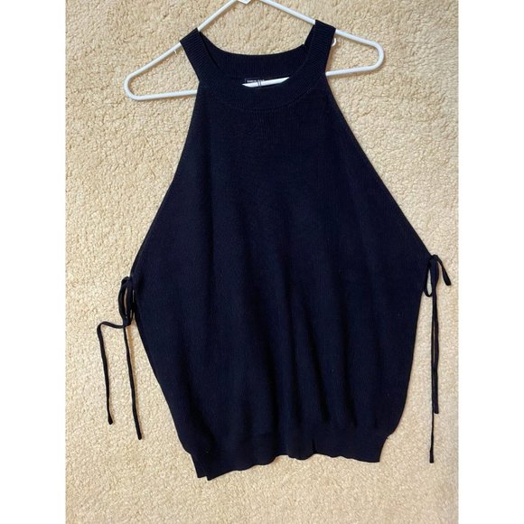 SHEIN Other - Shein Women's Plus Sz 1 XL Sleeveless Side Tie Black Sweater Coverup